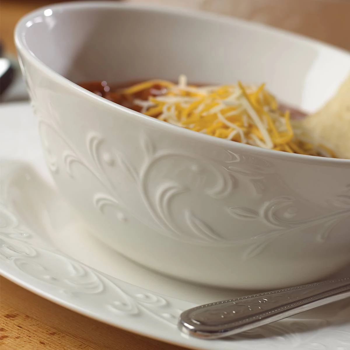 Lenox Opal Innocence Carved™ 4-piece Place Setting 6 Lenox Opal Innocence Carved™ 4-piece Place Setting - Image 4