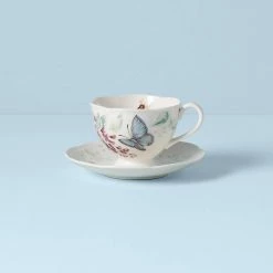 Lenox Butterfly Meadow Blue Cup and Saucer