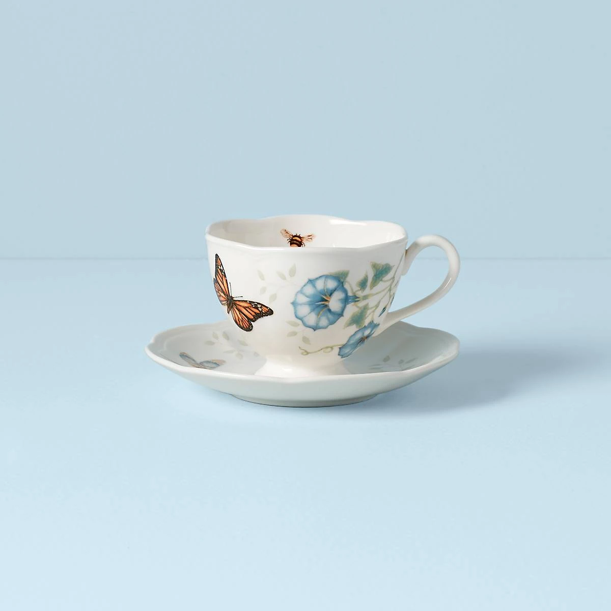 Lenox Butterfly Meadow Monarch Cup and Saucer 3 Lenox Butterfly Meadow Monarch Cup and Saucer