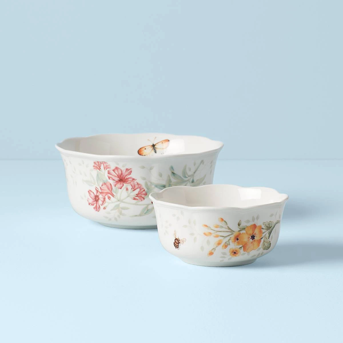 Lenox Butterfly Meadow® 2-piece Nesting Bowl Set 3 Lenox Butterfly Meadow® 2-piece Nesting Bowl Set