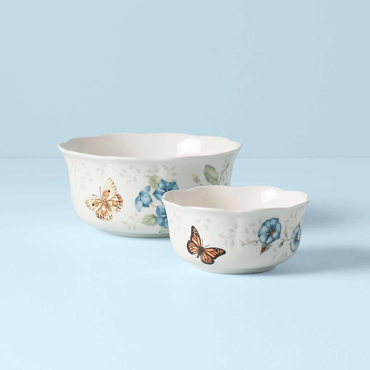 Lenox Butterfly Meadow® 2-piece Nesting Bowl Set 4 Lenox Butterfly Meadow® 2-piece Nesting Bowl Set - Image 2