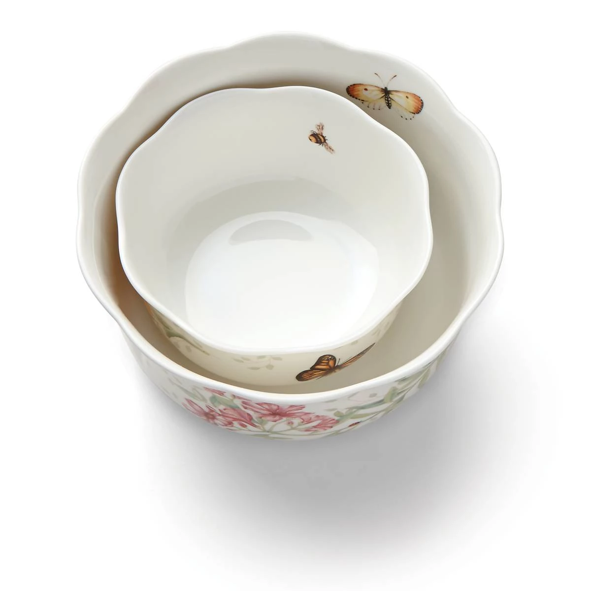 Lenox Butterfly Meadow® 2-piece Nesting Bowl Set 7 Lenox Butterfly Meadow® 2-piece Nesting Bowl Set - Image 5