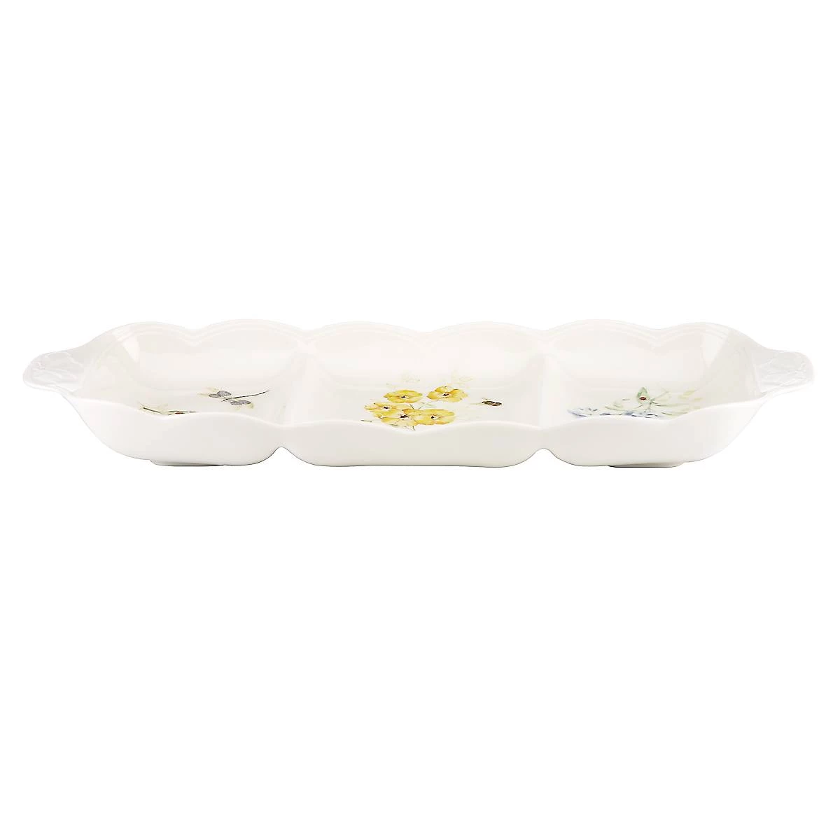 Lenox Butterfly Meadow® 16" Divided Serving Dish 5 Lenox Butterfly Meadow® 16" Divided Serving Dish - Image 3