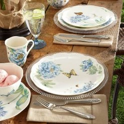 Lenox Butterfly Meadow Blue 4-piece Place Setting 11 Lenox Butterfly Meadow Blue 4-piece Place Setting -lenox Store Online 833421 w2