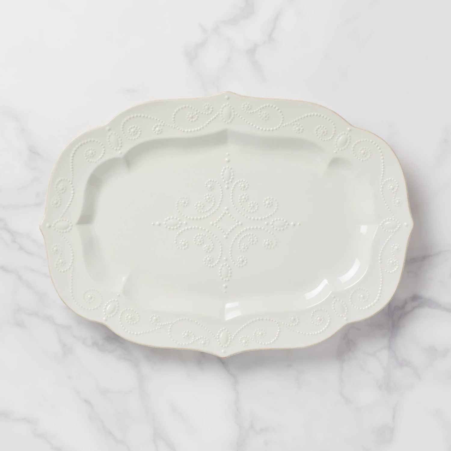 Lenox French Perle White™ 18.5" Serving Platter 3 Lenox French Perle White™ 18.5" Serving Platter