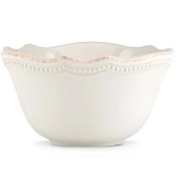 Lenox French Perle Bead White Fruit Bowl