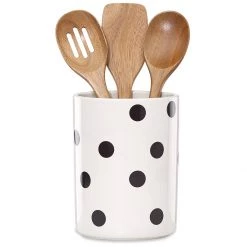 Kate Spade Deco Dotâ„¢ 4-piece Utensil Holder Set