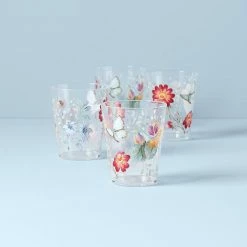 Lenox Butterfly Meadow Acrylic Double Old Fashioned Set