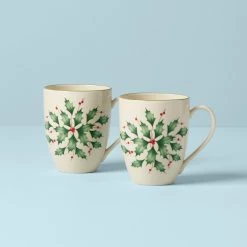 Lenox Hosting the Holidays™ 2-Piece Holly Mug Set