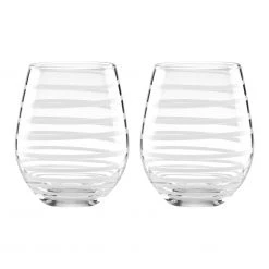 Kate Spade Charlotte Street 2-Piece Stemless Wine Glass Set