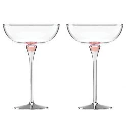 Kate Spade Rosy Glow™ 2-piece Champagne Saucer Set