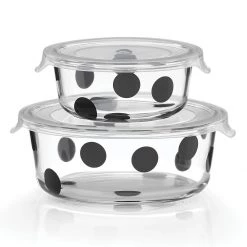 Kate Spade Deco Dot™ 2-piece Round Food Storage Set