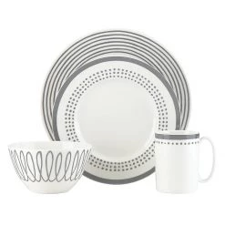 Kate Spade Charlotte Street East Slate 4-piece Place Setting
