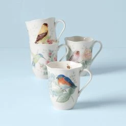 Lenox Butterfly Meadow Flutter 4-Piece Mug Set