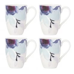 Lenox Indigo Watercolor Floral™ 4-piece Mug Set