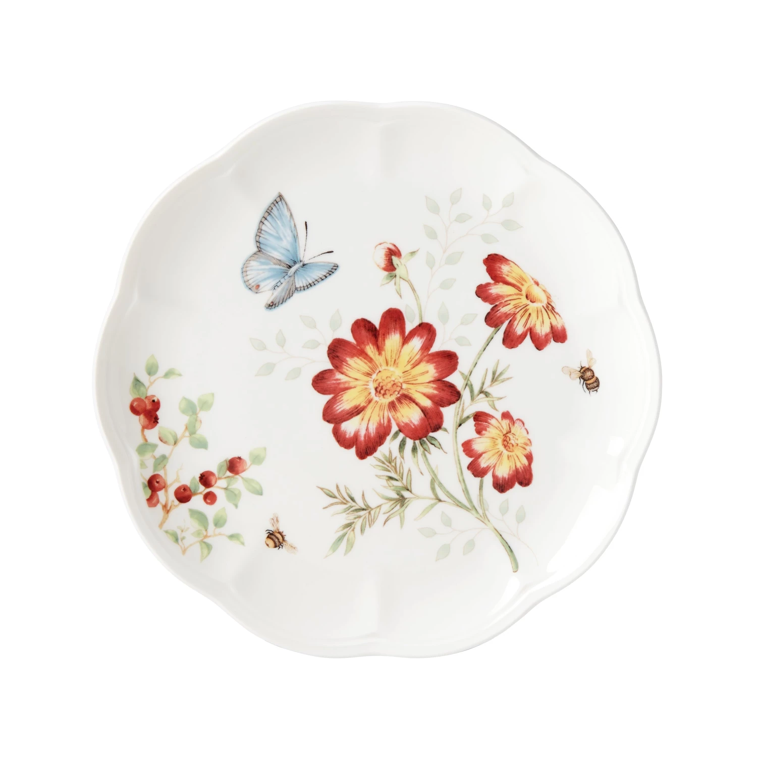 Lenox Butterfly Meadow Red Salad Plate 8 Lenox Butterfly Meadow Red Salad Plate - Image 6