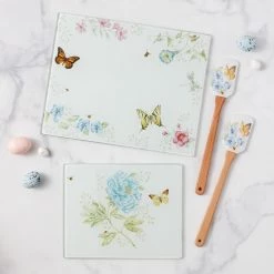 Lenox Butterfly Meadow® Small Glass Cutting Board 7 Lenox Butterfly Meadow® Small Glass Cutting Board -lenox Store Online 888082 w12