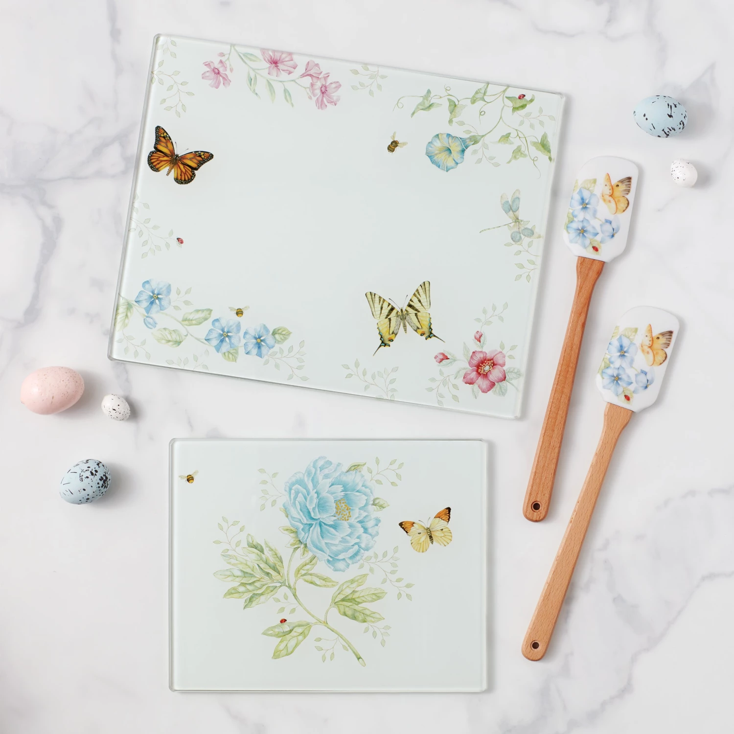 Lenox Butterfly Meadow® Small Glass Cutting Board 5 Lenox Butterfly Meadow® Small Glass Cutting Board - Image 3