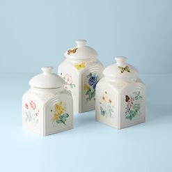 Lenox Butterfly Meadow Kitchen 3-Piece Canister Set