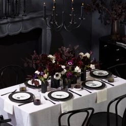 Lenox Chelse Muse Fleur Matte Black 4pc Dinner Plate Set -lenox Store Online 888918 891431 LNP S22 FEA 2