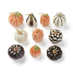Lenox Mini Pumpkin 10 Piece Ornament Set -lenox Store Online 889140 wHR
