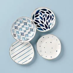 Lenox Blue Bay™ 4pc Tidbit Plate Set