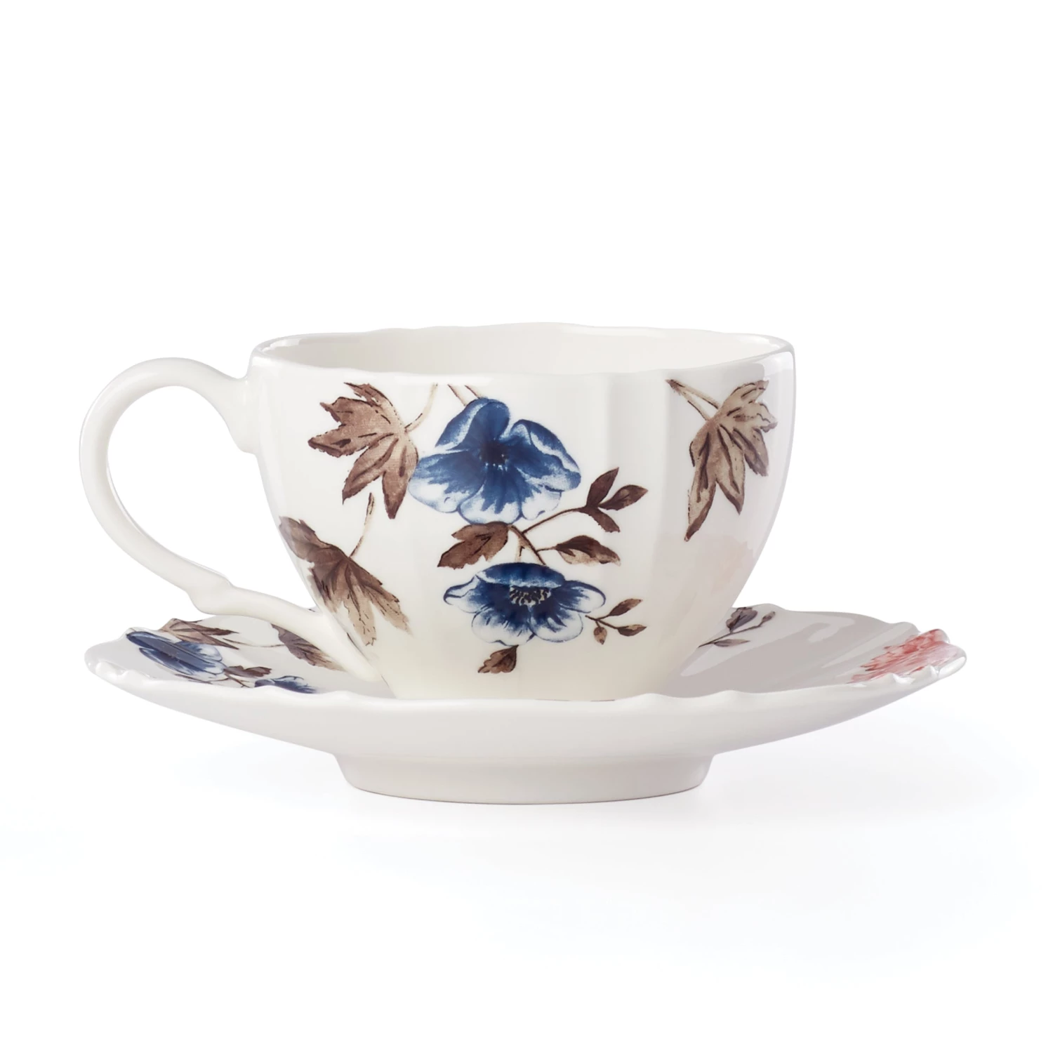 Lenox Sprig & Vine Teacup & Saucer 6 Lenox Sprig & Vine Teacup & Saucer - Image 4