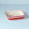 Lenox Holiday Handpaint Stripe Square Dish -lenox Store Online 890774 w10