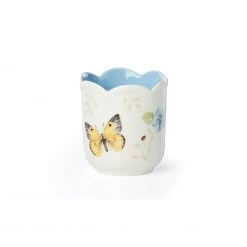 Lenox Butterfly Meadow Scalloped Blue Geranium Candle -lenox Store Online 890783 wHR