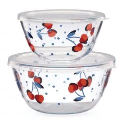 Kate Spade Vintage Cherry Dot 2-Piece Round Storage Set -lenox Store Online 890834 wHR