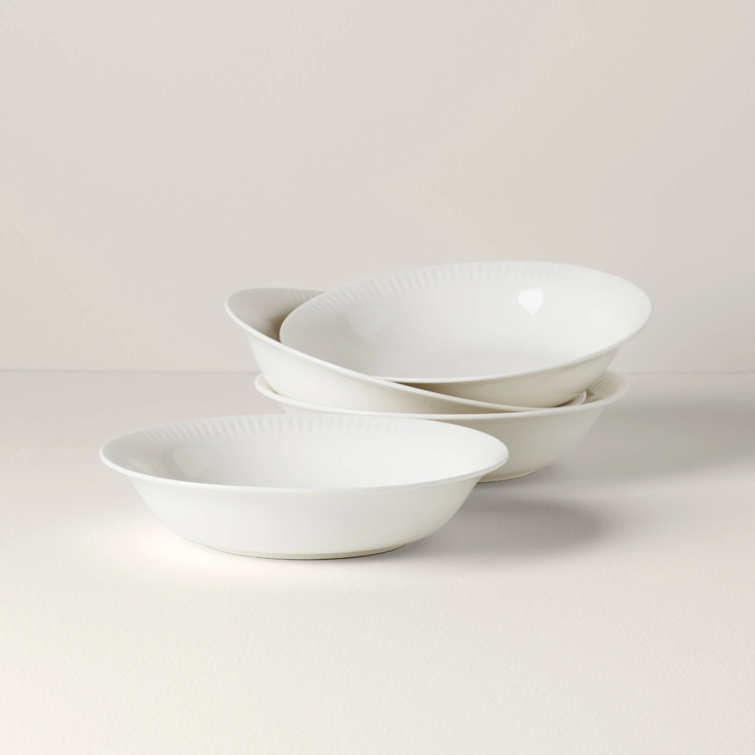 Lenox Profile White Porcelain 4-Piece Pasta Bowl Set 3 Lenox Profile White Porcelain 4-Piece Pasta Bowl Set