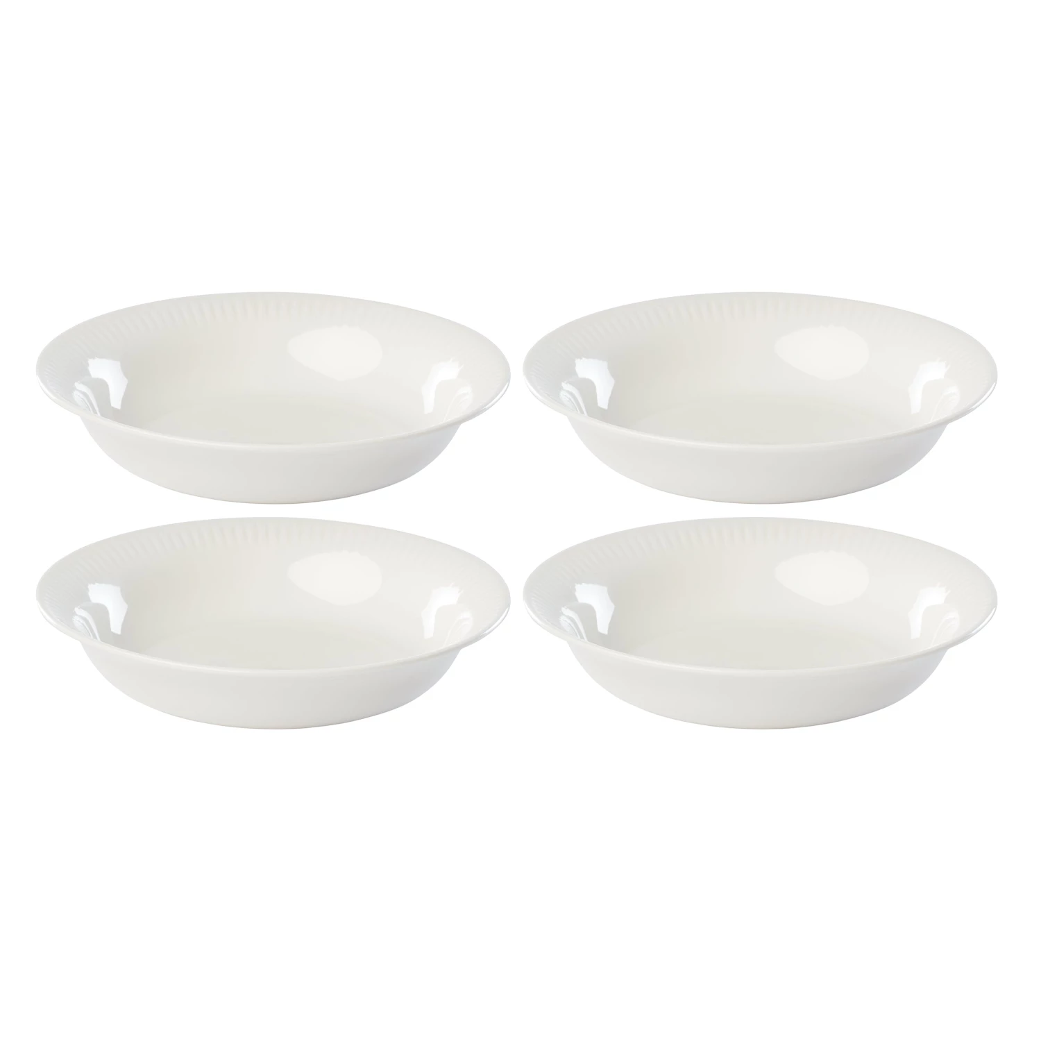 Lenox Profile White Porcelain 4-Piece Pasta Bowl Set 4 Lenox Profile White Porcelain 4-Piece Pasta Bowl Set - Image 2