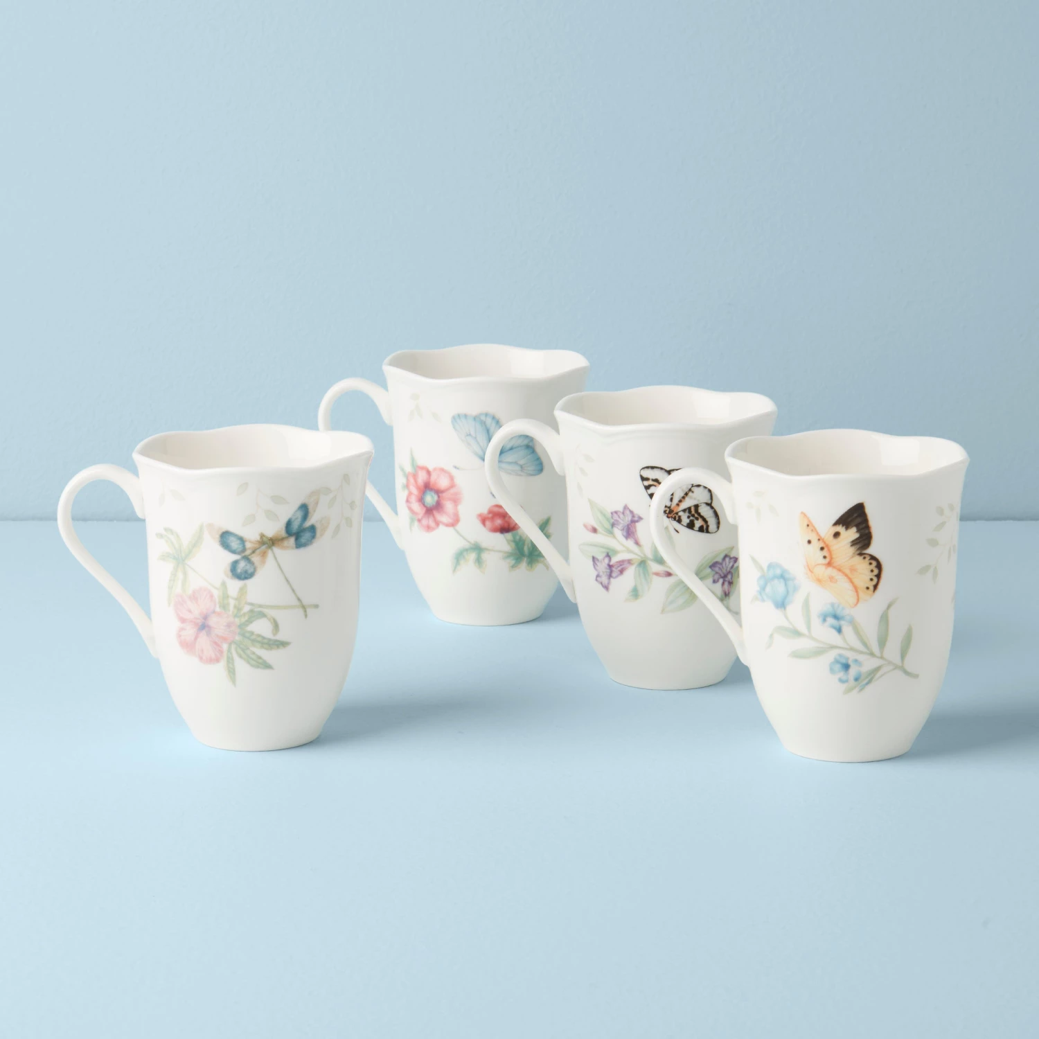Lenox Butterfly Meadow 4-Piece Mug Set 4 Lenox Butterfly Meadow 4-Piece Mug Set - Image 2