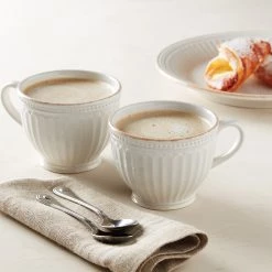 Lenox French Perle Groove 2-Piece Latte Mug Set -lenox Store Online 892450 w11 5b33fe53 ef99 4bf1 be73 92f51c4e96c6