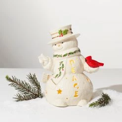 Lenox Snowman Lit Figurine -lenox Store Online 892960 LHOL 22 FEA 1