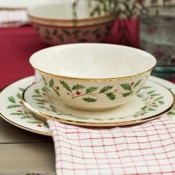 Lenox Holiday 12-Piece Plate & Bowl Set -lenox Store Online 893172 877880 894303 894304 894333 893875 893877 LHOL 22 FEA 12