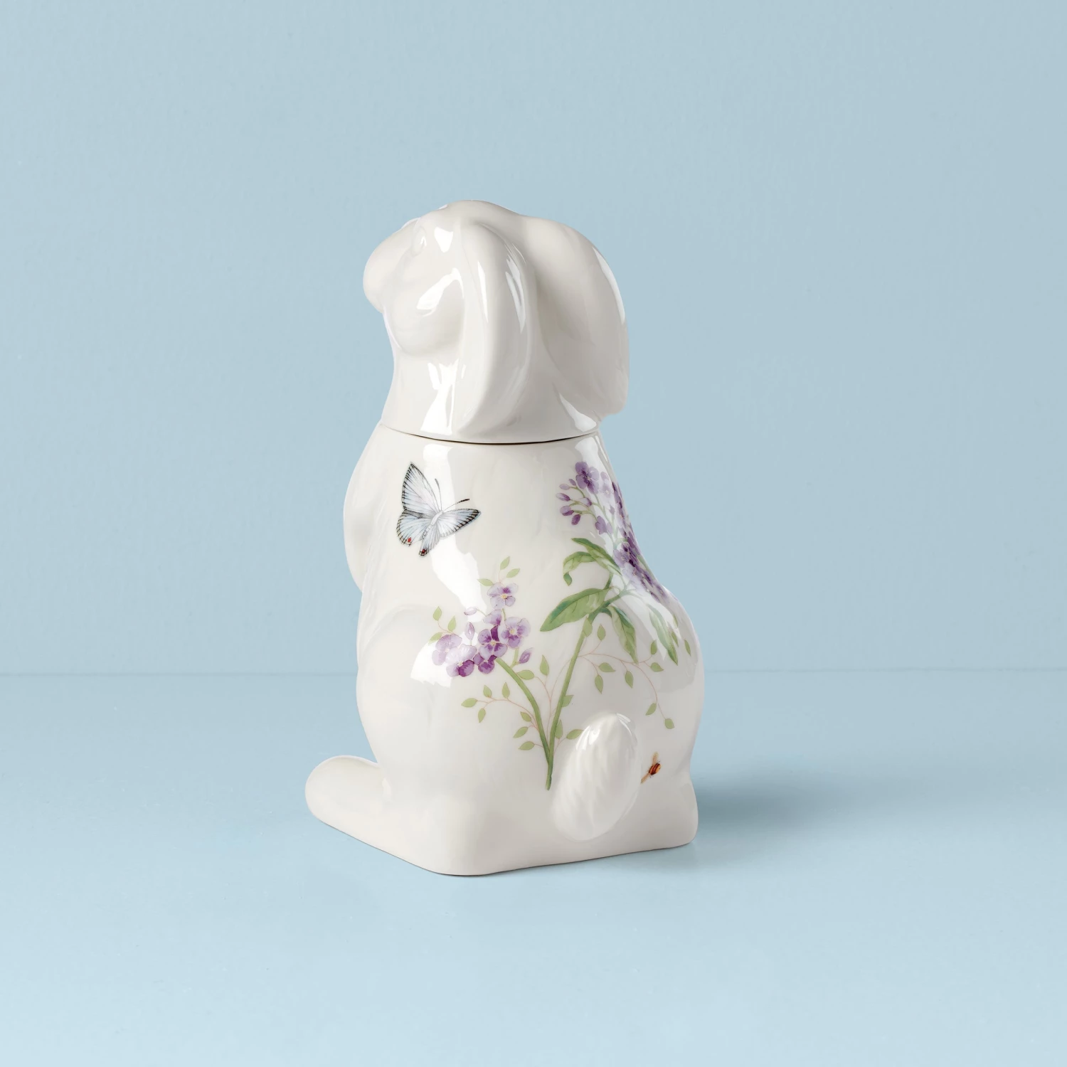 Lenox Butterfly Meadow Bunny Cookie Jar 4 Lenox Butterfly Meadow Bunny Cookie Jar - Image 2