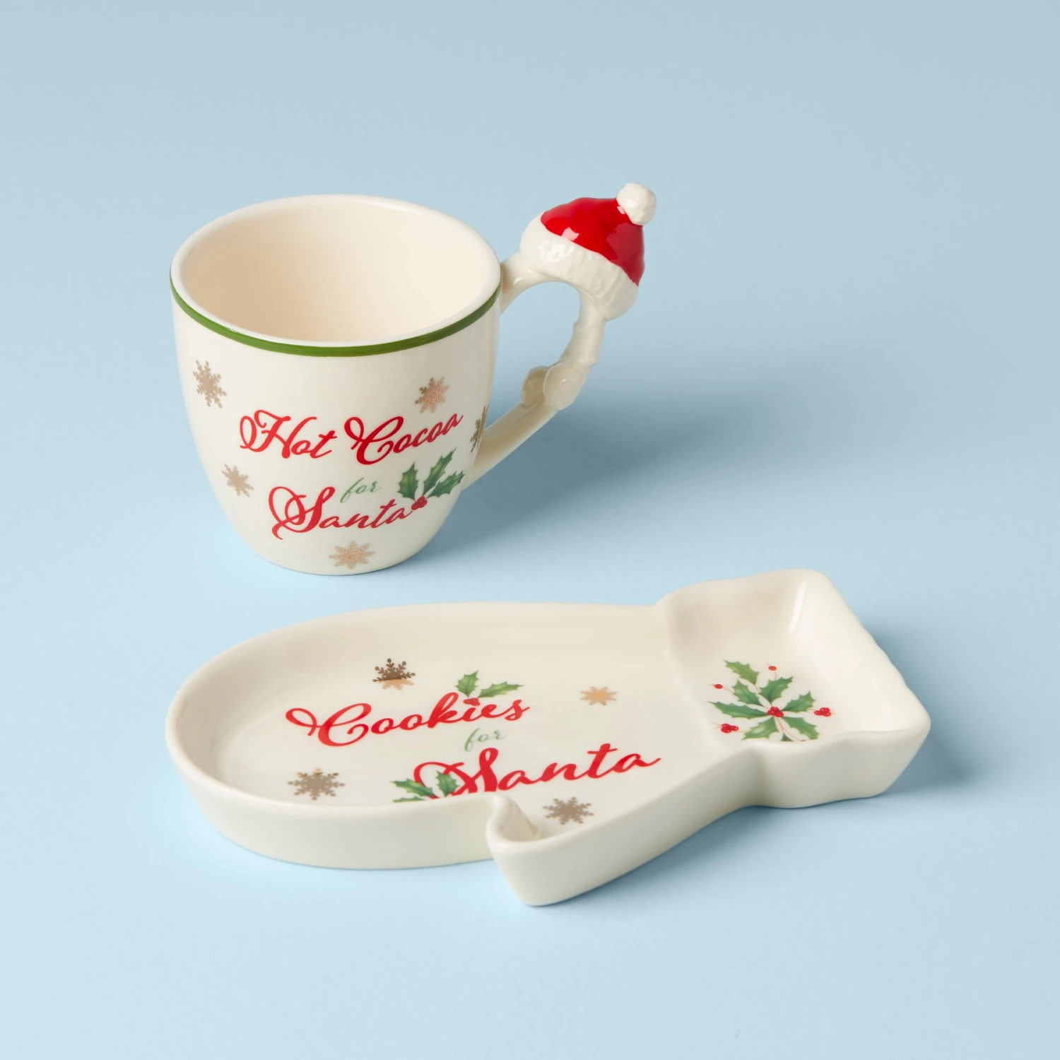 Lenox Hosting The Holidays Cookies For Santa 2-Piece Set 3 Lenox Hosting The Holidays Cookies For Santa 2-Piece Set