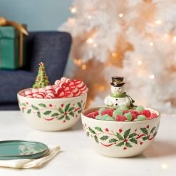 Lenox Holiday Snowman Bowl 9 Lenox Holiday Snowman Bowl -lenox Store Online 893504 w12