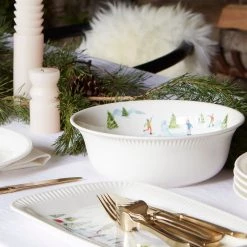 Lenox Profile Snow Day Serving Bowl -lenox Store Online 893509 w12