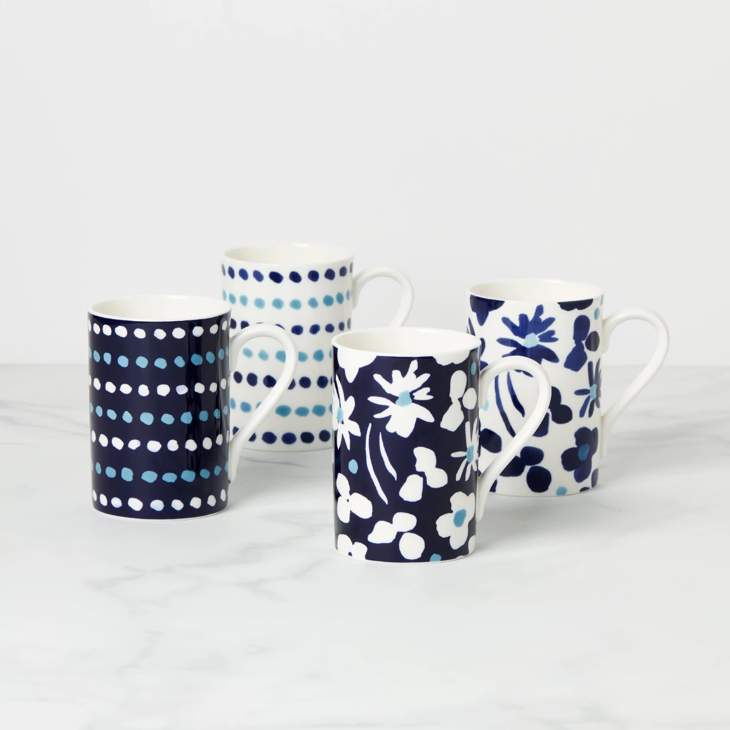 Kate Spade Floral Way 4-Piece Mug Set 3 Kate Spade Floral Way 4-Piece Mug Set