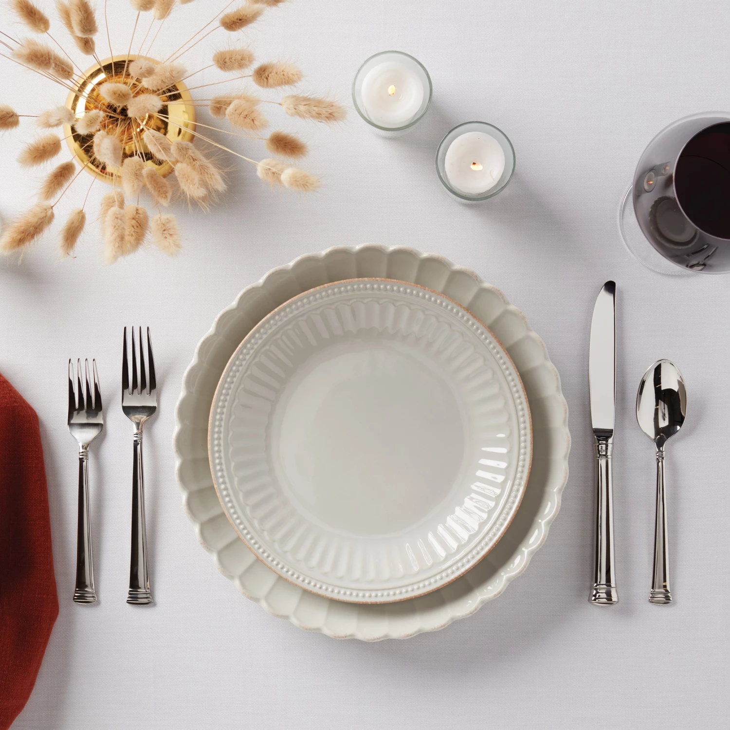 Lenox French Perle Scallop Dinner Plate 4 Lenox French Perle Scallop Dinner Plate - Image 2