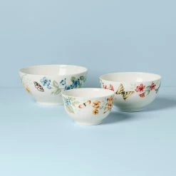 Lenox Butterfly Meadow 3-Piece Bowl Set -lenox Store Online 893575 w12