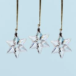 Lenox Mini 3-Piece Optic Snowflake Ornament Set
