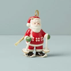 Lenox 2022 Santa On Skis Ornament