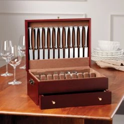 Lenox Mahogany Flatware Chest 14 Lenox Mahogany Flatware Chest -lenox Store Online 893826 LNP S22 FEA