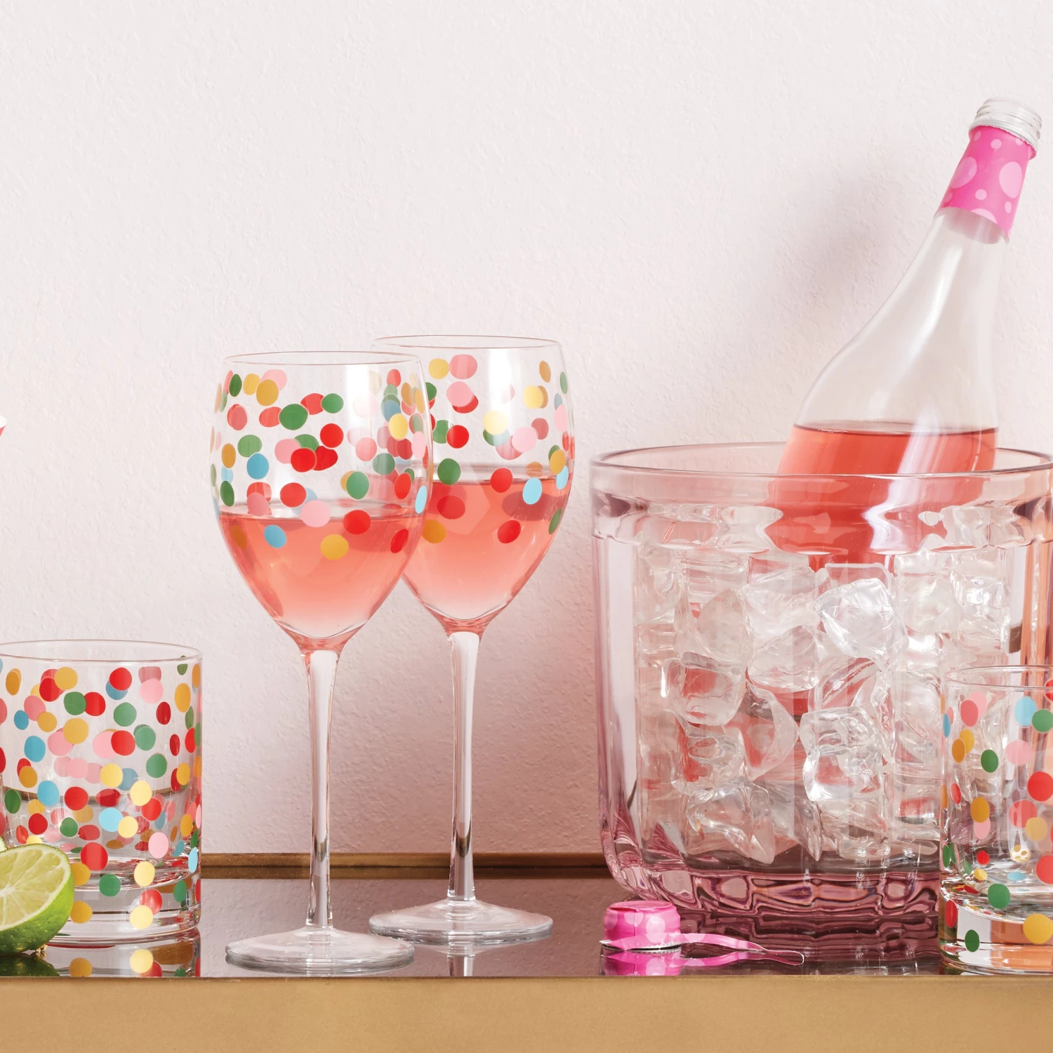 Kate Spade It's Raining Confetti Wine Glass 4 Kate Spade It's Raining Confetti Wine Glass - Image 2