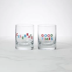 Kate Spade Celebrate 2-Piece Double Old Fashioned Glass Set