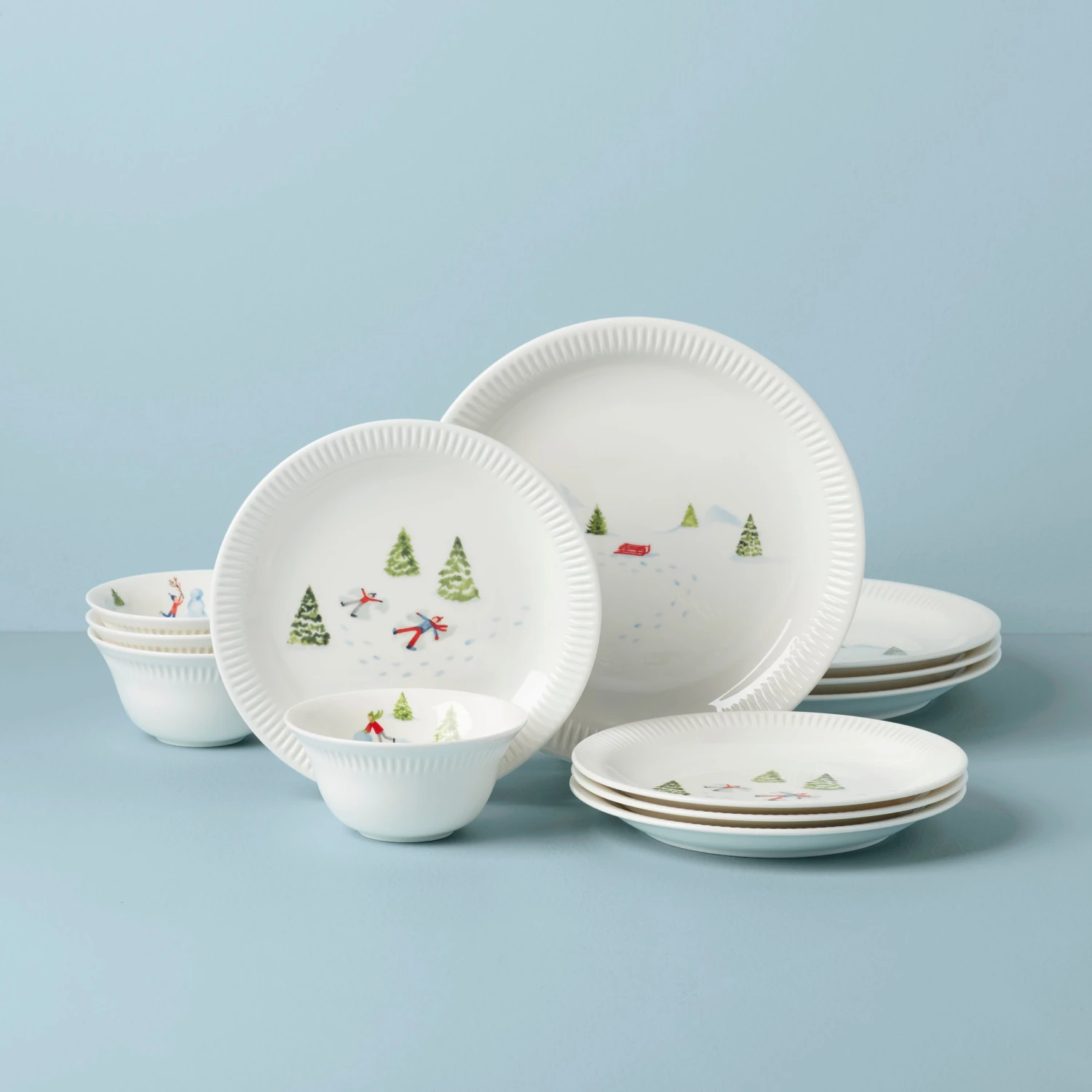 Lenox Profile Snow Day 12-Piece Dinnerware Set 3 Lenox Profile Snow Day 12-Piece Dinnerware Set
