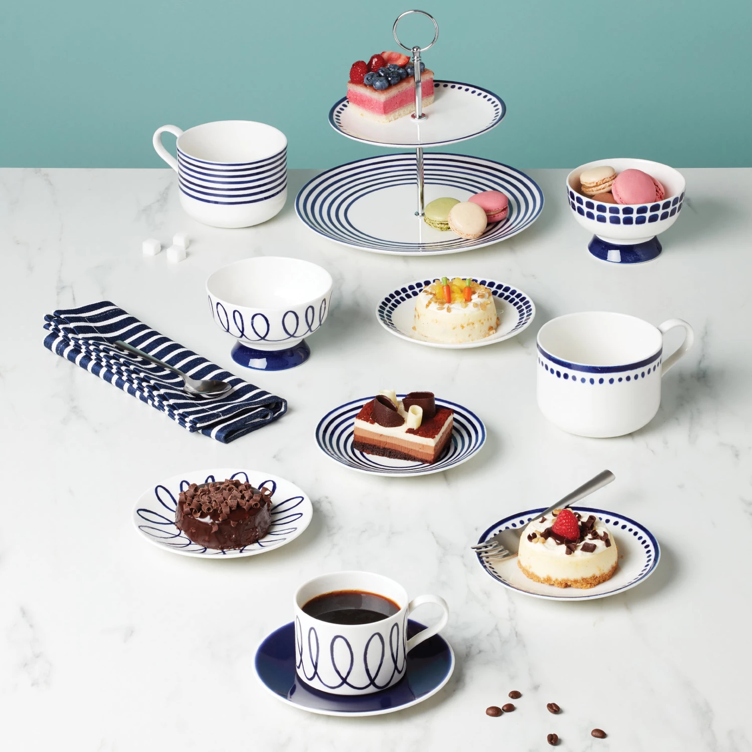 Kate Spade Charlotte St 4pc Tidbit Plates 4 Kate Spade Charlotte St 4pc Tidbit Plates - Image 2